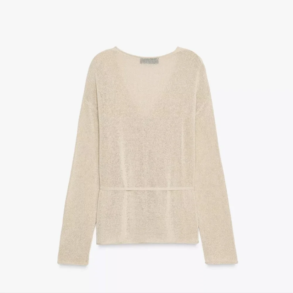 Zara Sheer Linen Tie Cardigan | Coastal Minimal